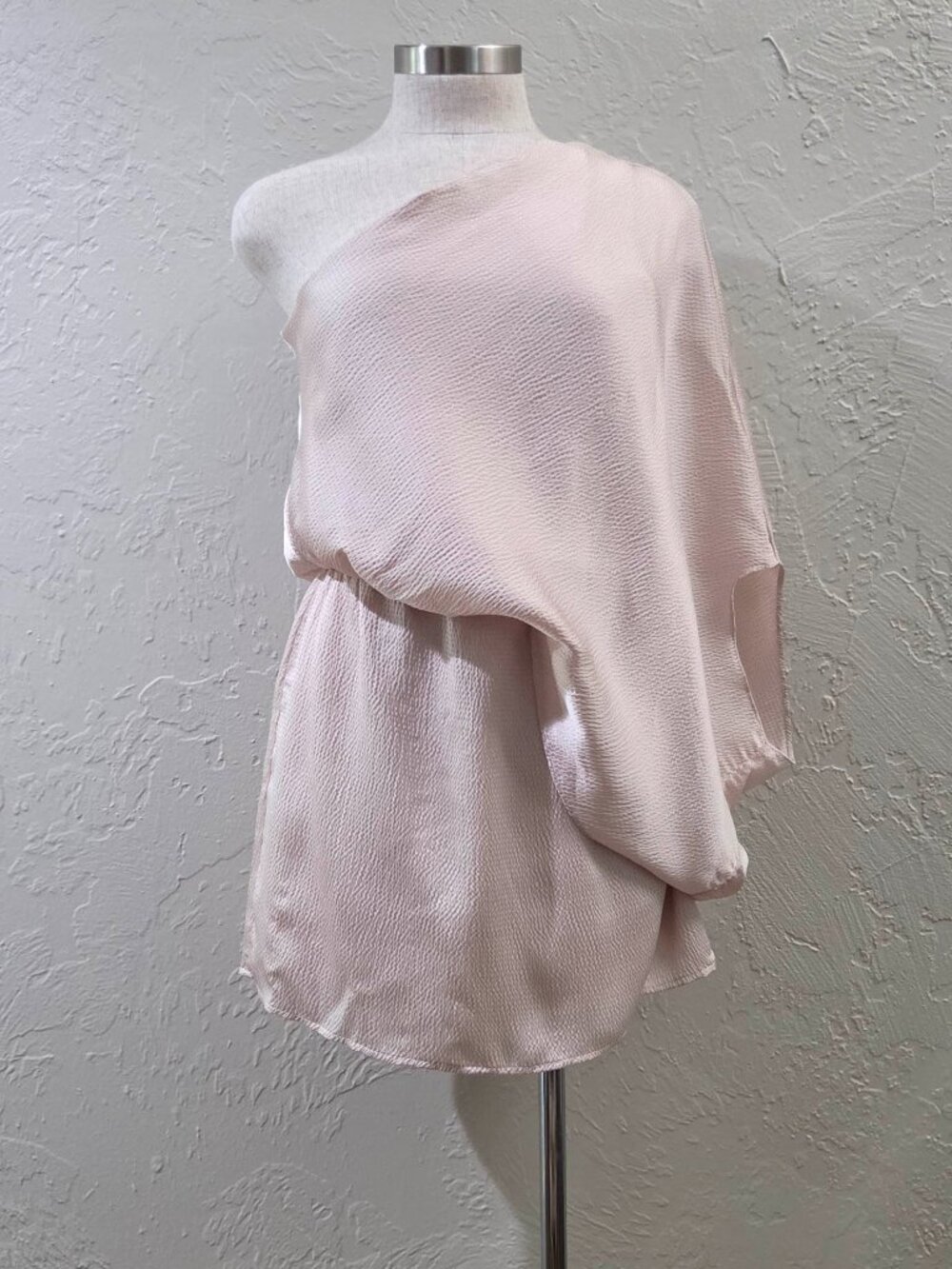 One-Shoulder Textured‎ Mini Dress